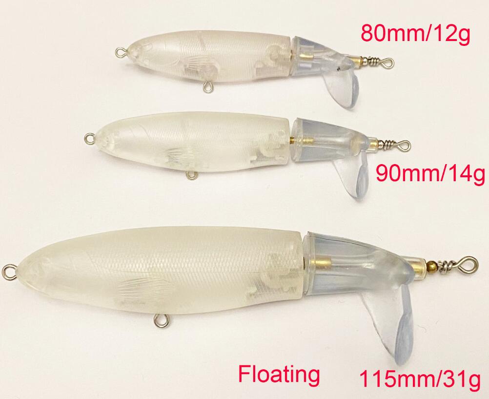 Unpainted Lure Blanks Popper Blank Fishing Lures Body Topwater Lure Custom  Popper Lure Nude Plastic Lure Wobbler Unpainted Parts